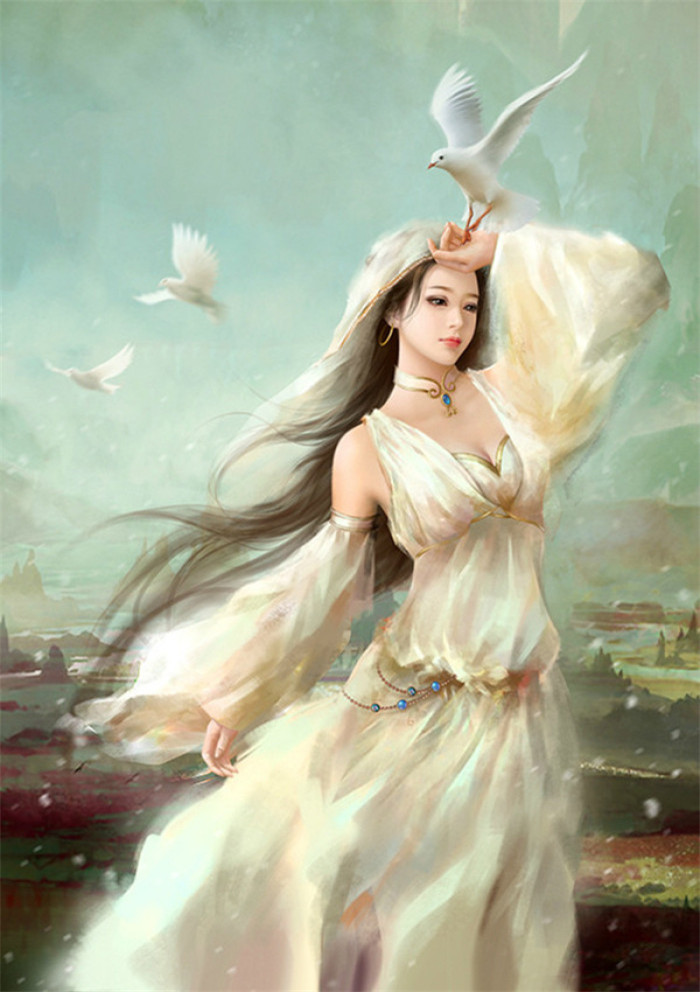 優美的古風女子立繪插畫欣賞