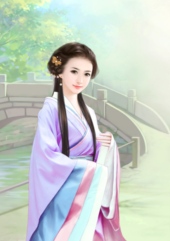 淡雅溫婉的古風美女插畫欣賞