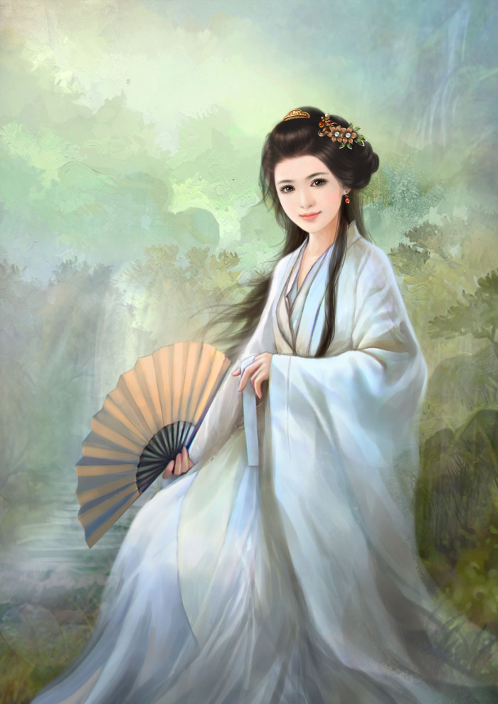 淡雅溫婉的古風美女插畫欣賞