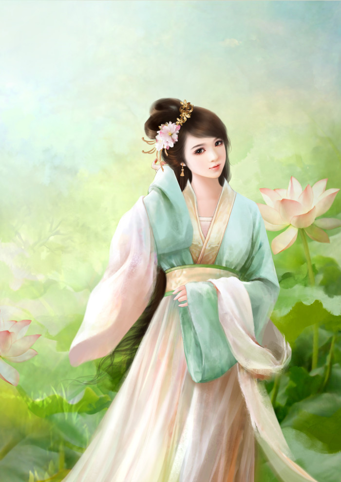 淡雅溫婉的古風美女插畫欣賞
