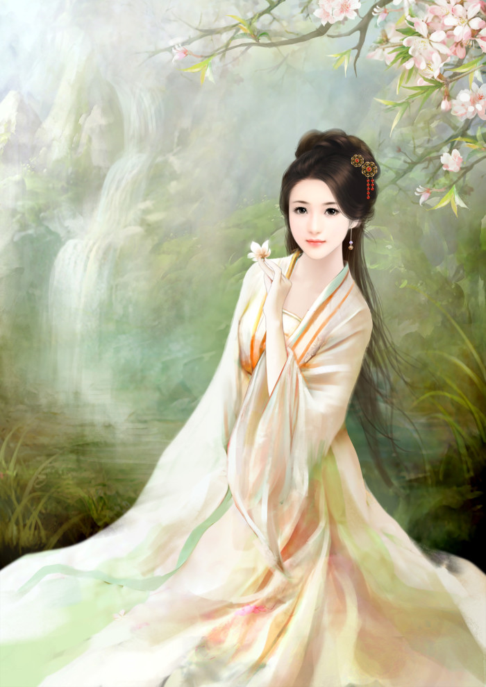 淡雅溫婉的古風美女插畫欣賞