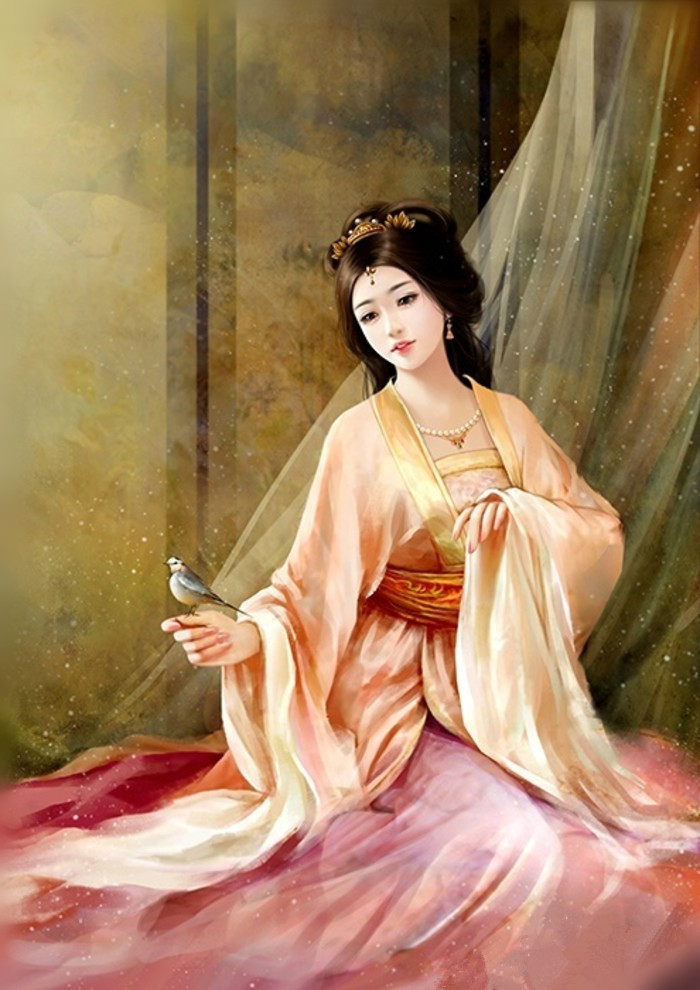 淡雅溫婉的古風美女插畫欣賞