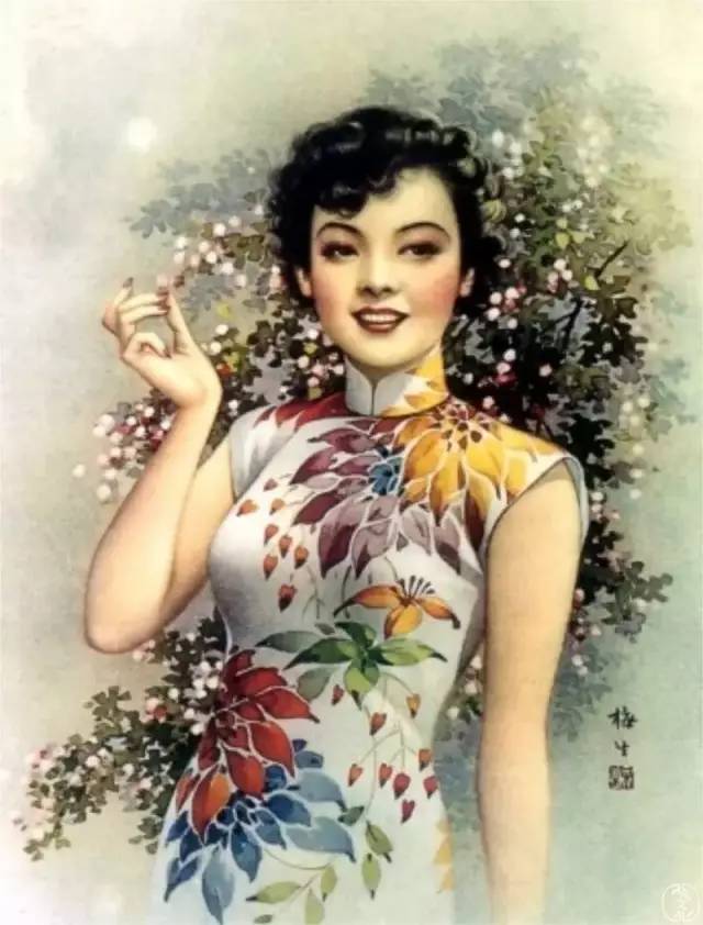 獨特中國美，最美插畫，膚如凝脂珠圓玉潤民國