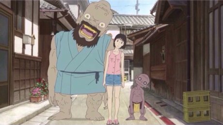 動漫圖片，《給桃子的信》女主與三只妖怪