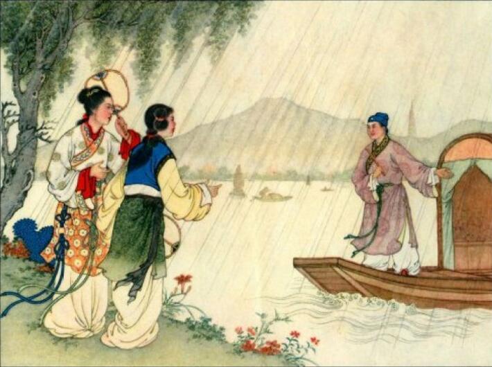 中國風白蛇傳奇，白蛇傳繪本插畫