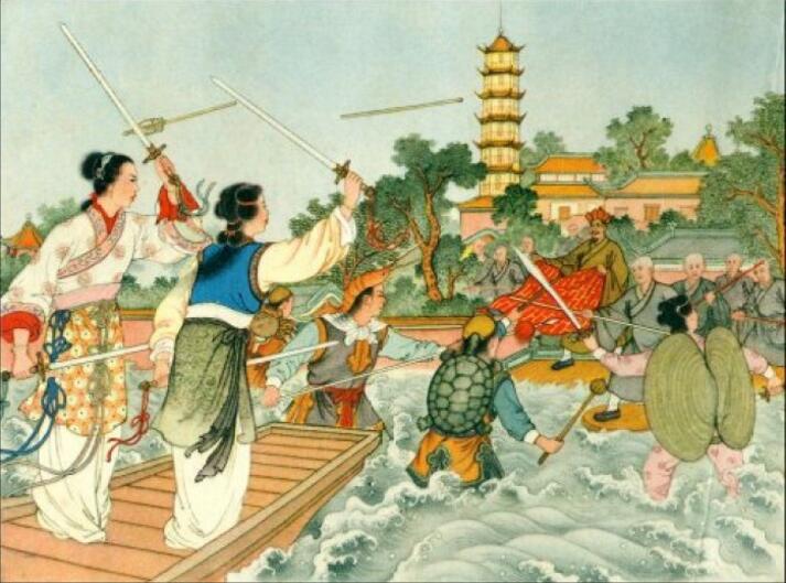 中國風白蛇傳奇，白蛇傳繪本插畫