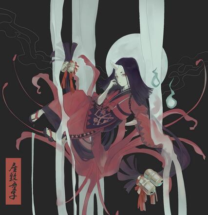 陰陽師式神座敷童子同人畫壁紙