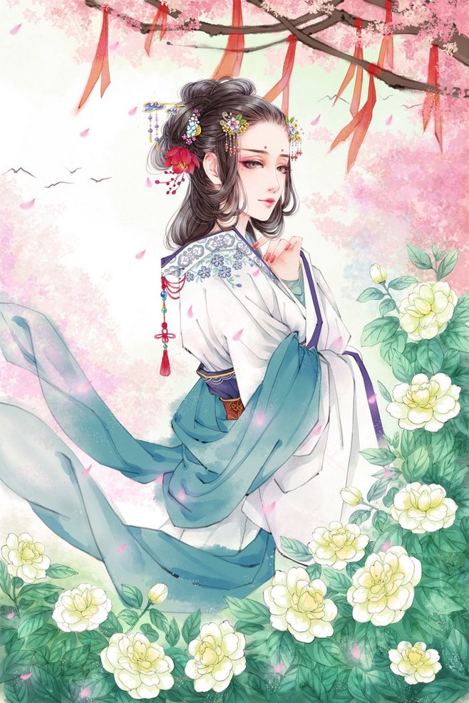 弱柳扶風，超經典的美女古風圖片