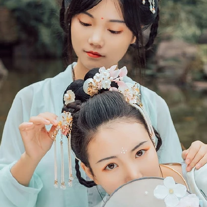 并蒂閨蜜頭像，唯美古風(fēng)真人頭像