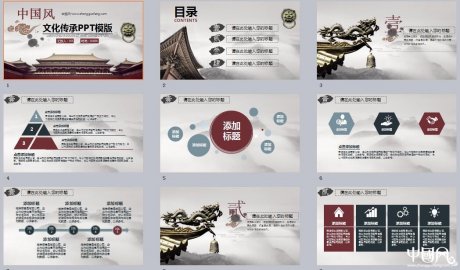 中國風文化傳承PPT模版