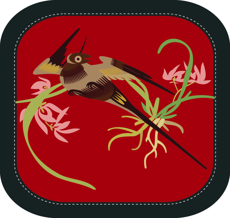 中國(guó)傳統(tǒng)刺繡圖案鳥(niǎo)類花卉系列三，矢量素材