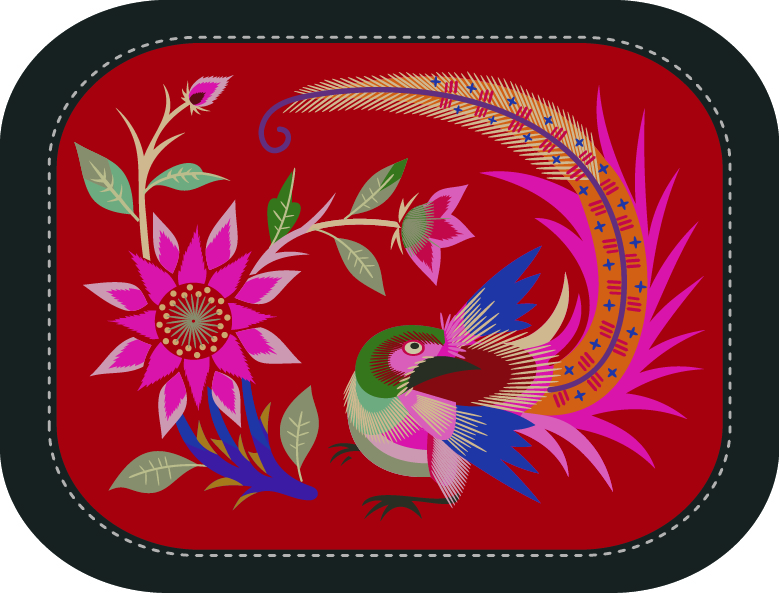 中國傳統(tǒng)刺繡圖案鳳凰系列三，矢量素材