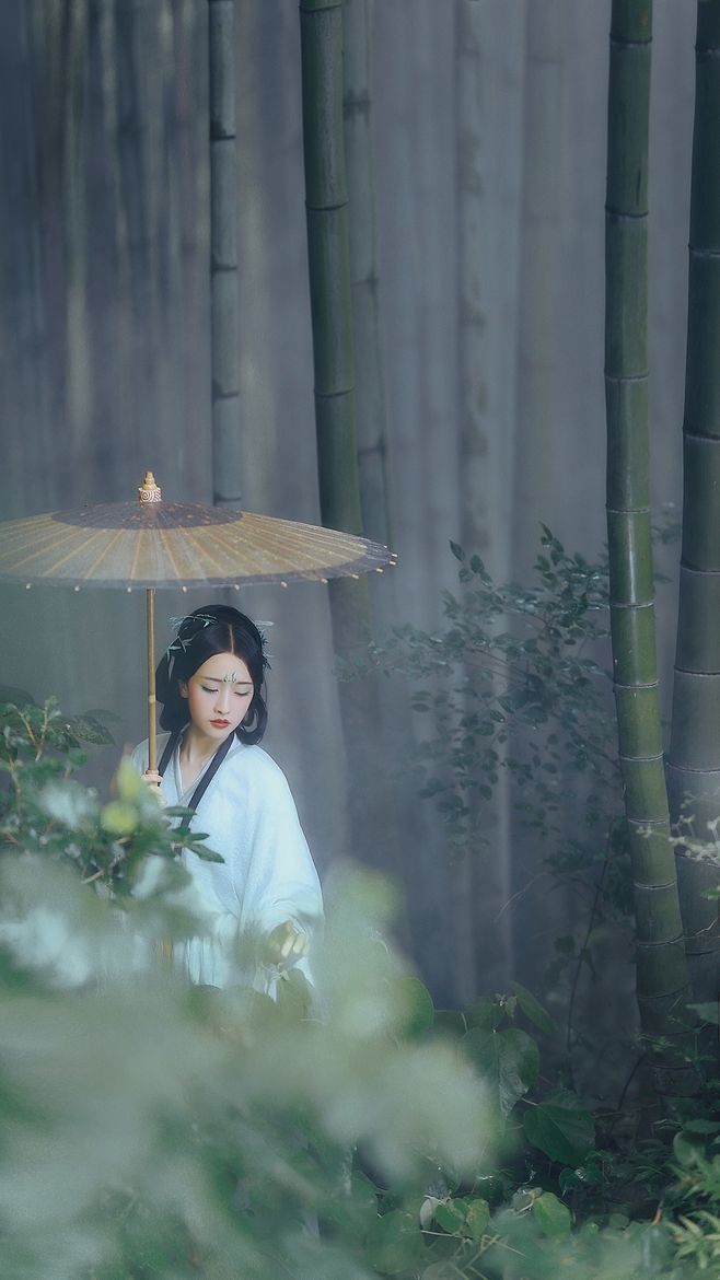 竹間女古風攝影：一榻清風，故山邂逅欣相遇