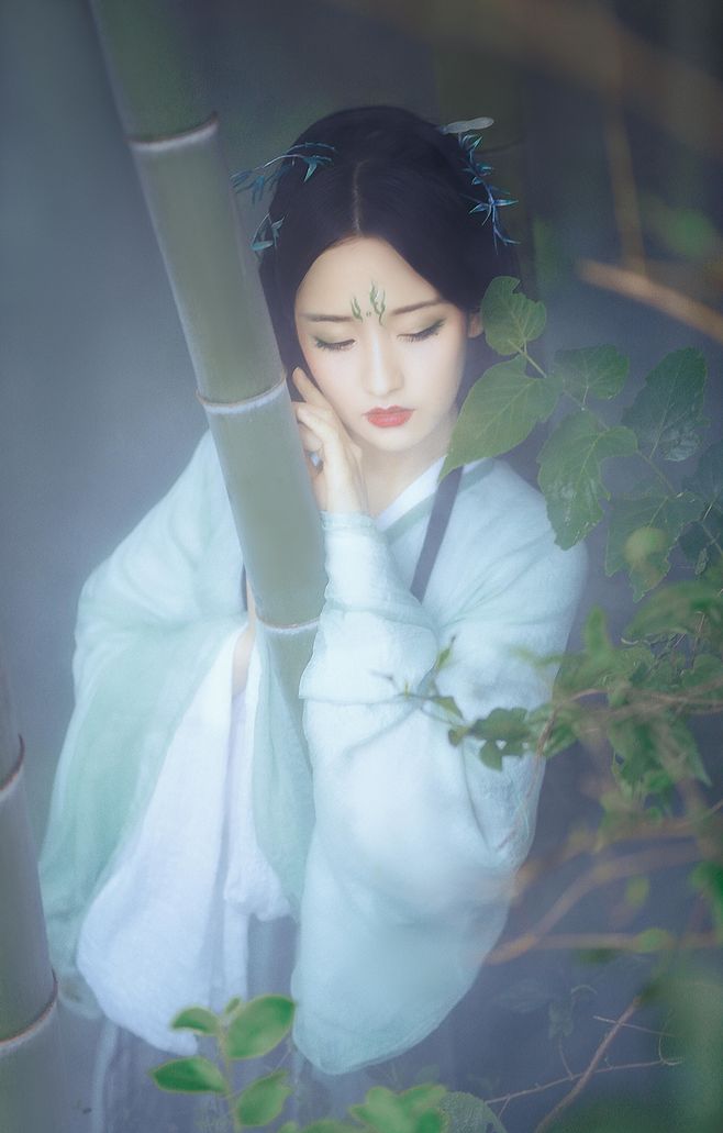 竹間女古風攝影：一榻清風，故山邂逅欣相遇