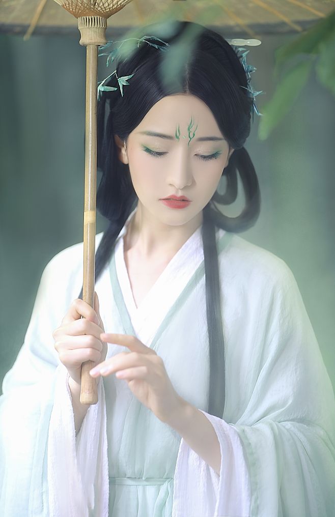 竹間女古風攝影：一榻清風，故山邂逅欣相遇