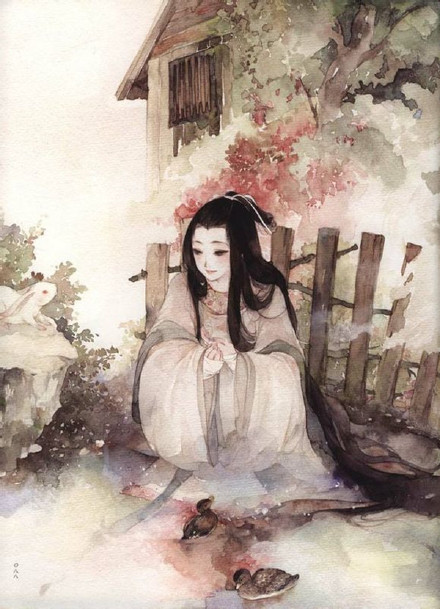 好看的古風水彩美人圖，值得收藏的古風圖片