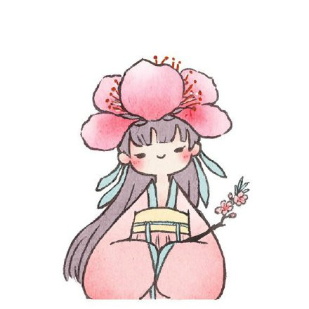 古風花卉擬人情人頭像，一組好看的手繪古風頭像