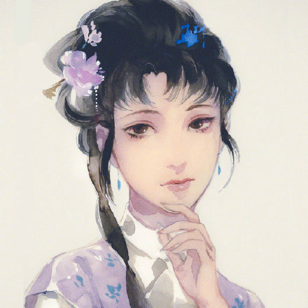 驚艷的手繪古風頭像，古風水彩美人頭像圖集
